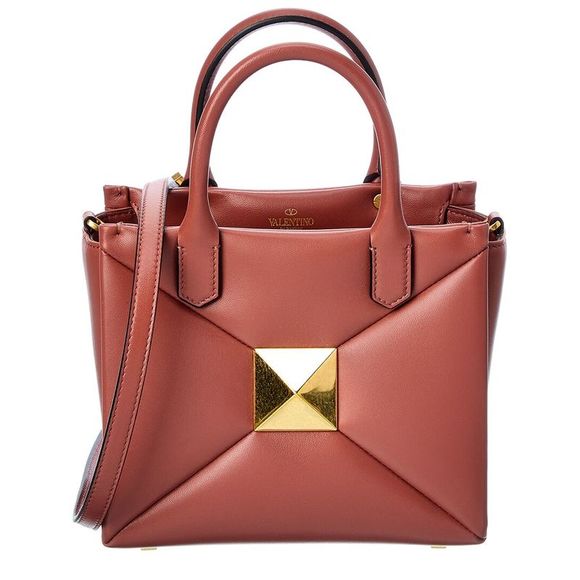 Valentino | Bags | Valentino One Stud Small Leather Tote Pink | Poshmark